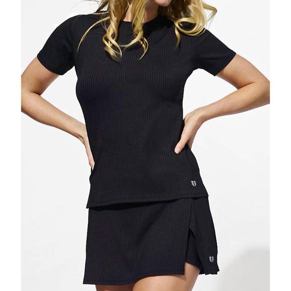NEW ELEVEN BY VENUS WILLIAMS love to love rib tee in navy - Picture 1 of 3